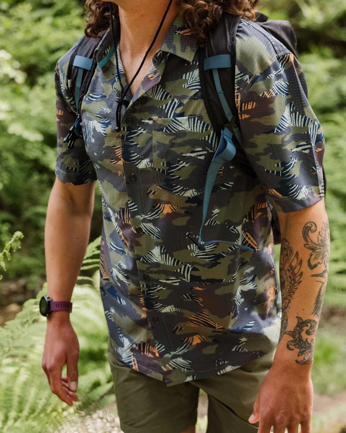 365 Recycled Active Shirt - Palm Camo Apricot