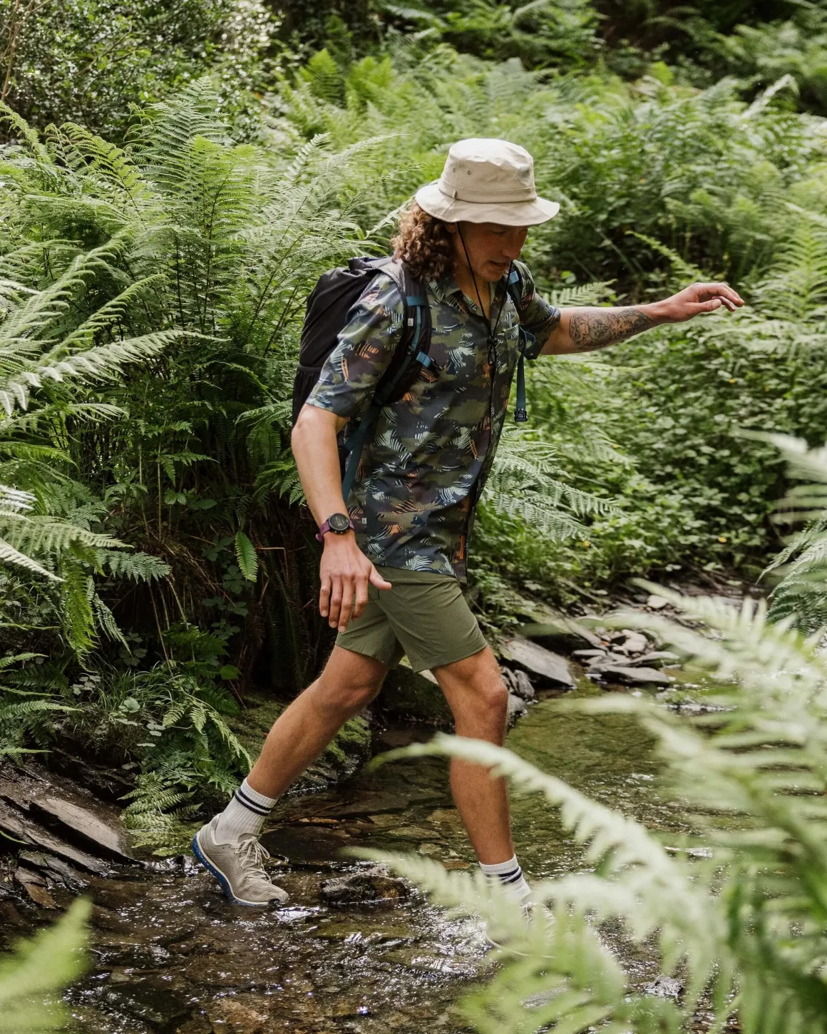 365 Recycled Active Shirt - Palm Camo Apricot