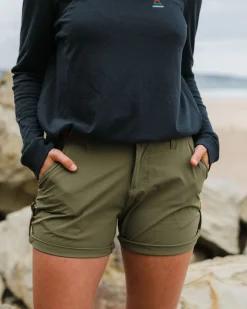 365 Trail Roll Up Short - Khaki Green