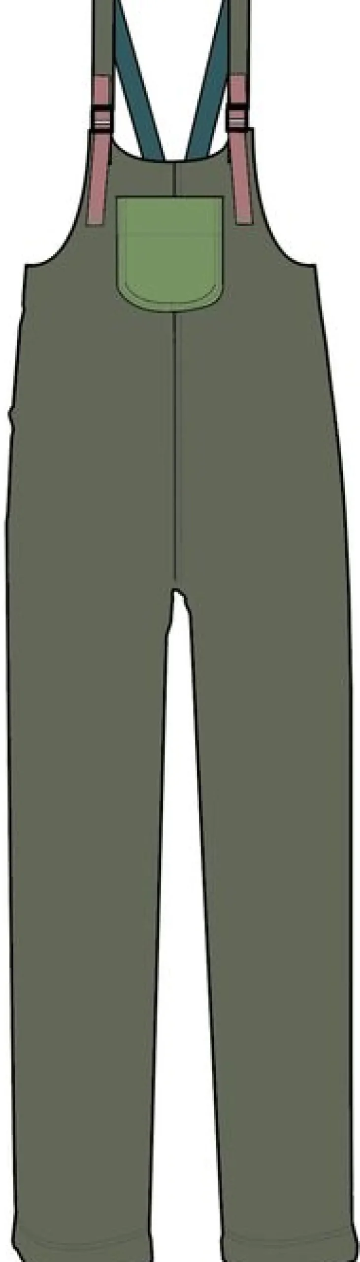 Ace Recycled Polar Fleece Overalls - Dusty Olive