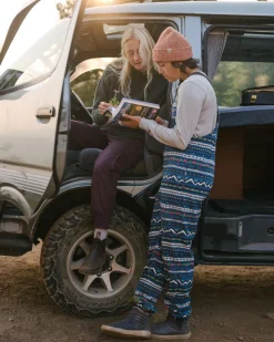 Ace Recycled Polar Fleece Overalls - Mountain Geo Tidal Blue