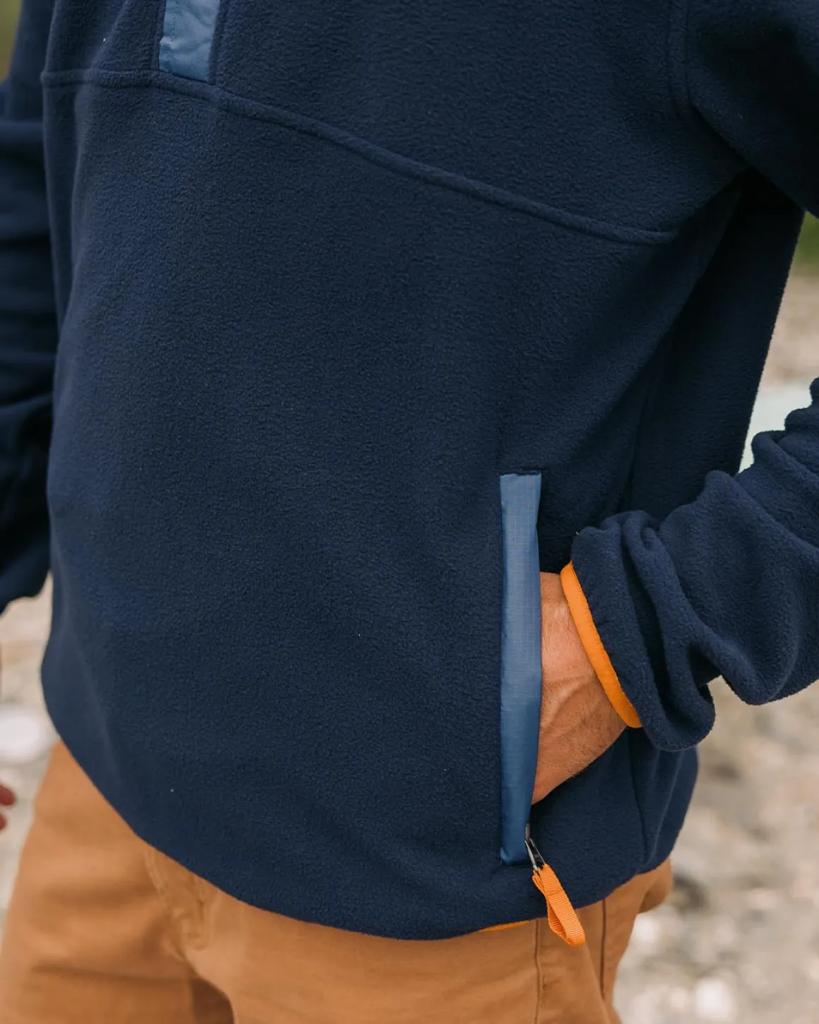 Adrift Recycled Polar Fleece - Deep Navy