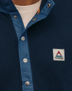 Adrift Recycled Polar Fleece - Deep Navy