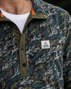 Adrift Recycled Polar Fleece - Ocean Current Black