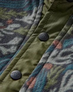 Adrift Recycled Polar Fleece - Ocean Current Black