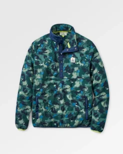 Adrift Recycled Polar Fleece - Alpine Camo Rain Forest