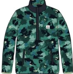 Adrift Recycled Polar Fleece - Alpine Camo Rain Forest