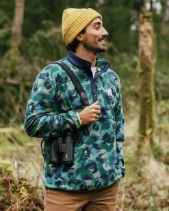 Adrift Recycled Polar Fleece - Alpine Camo Rain Forest
