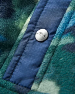 Adrift Recycled Polar Fleece - Alpine Camo Rain Forest