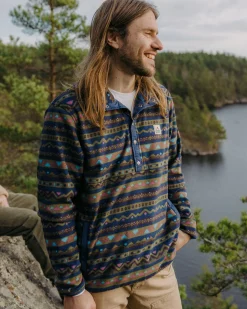 Adrift Recycled Polar Fleece - Mountain Geo Multi