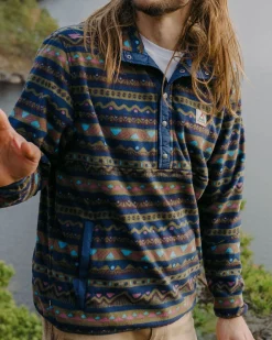Adrift Recycled Polar Fleece - Mountain Geo Multi