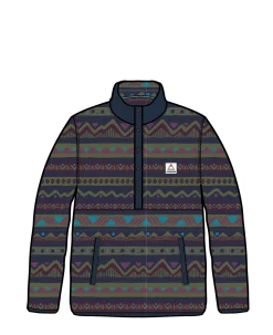Adrift Recycled Polar Fleece - Mountain Geo Multi