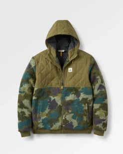 Adventure 2.0 Recycled Deep-Pile Sherpa Fleece - Alpine Camo Khaki Green