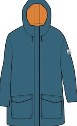 Alaska Recycled Insulated Parka - Blue Steel