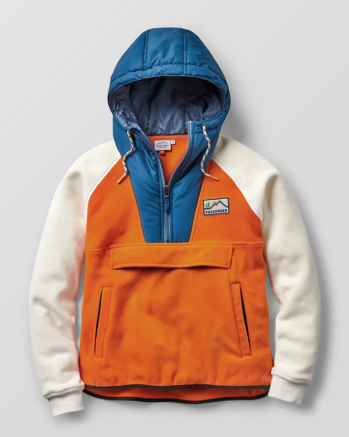 Alexander Recycled Polar Hooded Fleece - Sunrise Orange
