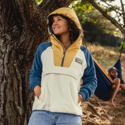 Alexander Recycled Polar Hooded Fleece - Egret