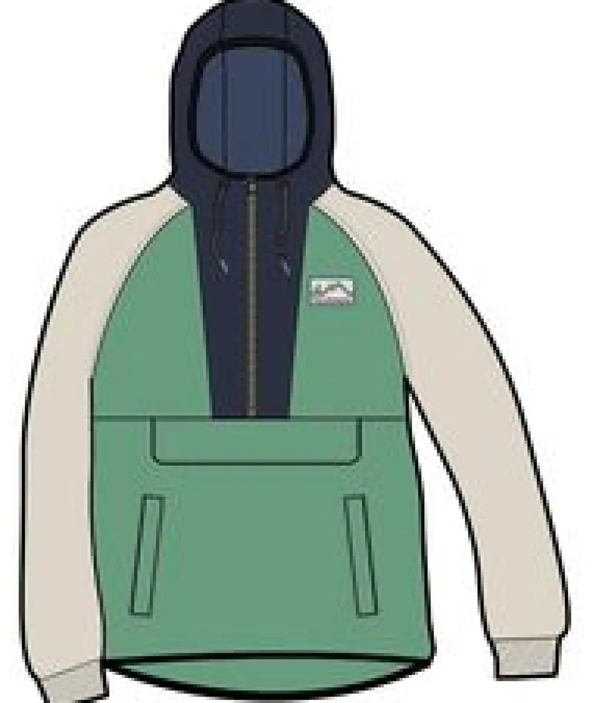 Alexander Recycled Polar Hooded Fleece - Green Spruce