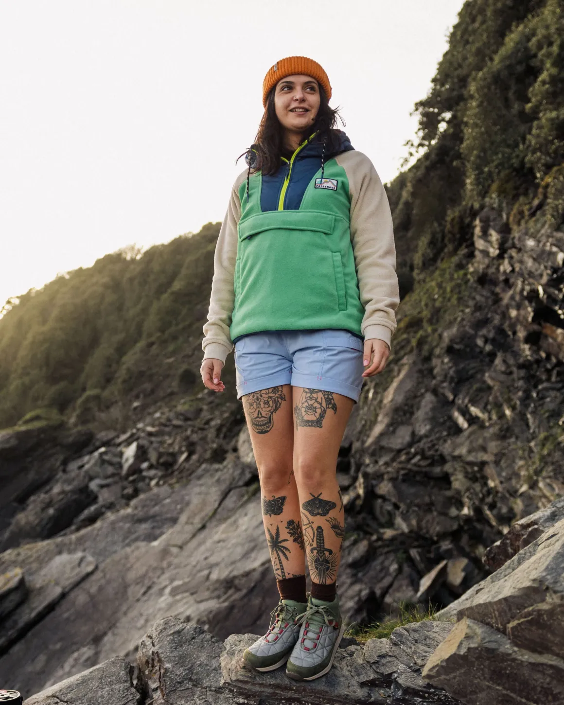 Alexander Recycled Polar Hooded Fleece - Green Spruce