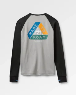 Alpine Recycled Base Layer Long Sleeve T-Shirt - Black/Grey