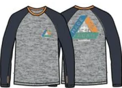 Alpine Recycled Base Layer Long Sleeve T-Shirt - Black/Grey