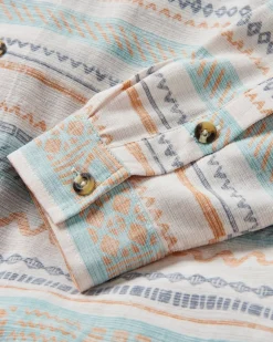 Amboro Organic Cotton Long Sleeve Shirt - Patchwork Stripe Birch