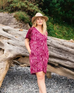 Ambrose Oversized Dress - Vintage Patchwork Wine