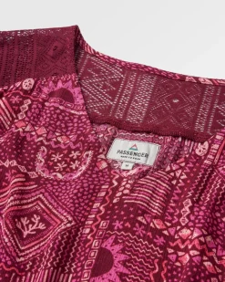 Ambrose Oversized Dress - Vintage Patchwork Wine