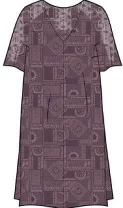 Ambrose Oversized Dress - Vintage Patchwork Wine