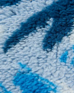 Ash Recycled Sherpa Fleece Neck Gaiter - Abstract Mountain Blue Steel