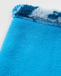 Ash Recycled Sherpa Fleece Neck Gaiter - Abstract Mountain Blue Steel