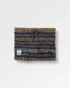 Ash Recycled Sherpa Fleece Neck Gaiter - Mountain Geo Multi