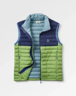 Ashland Down Recycled Vest - Rich Navy/Pear Green