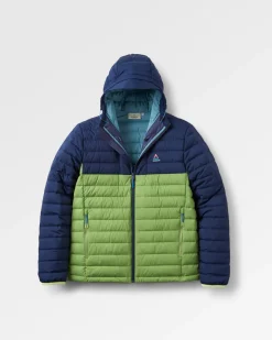 Ashland Recycled Down Jacket - Rich Navy/Pear Green
