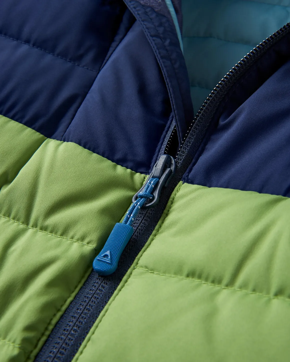 Ashland Recycled Down Jacket - Rich Navy/Pear Green