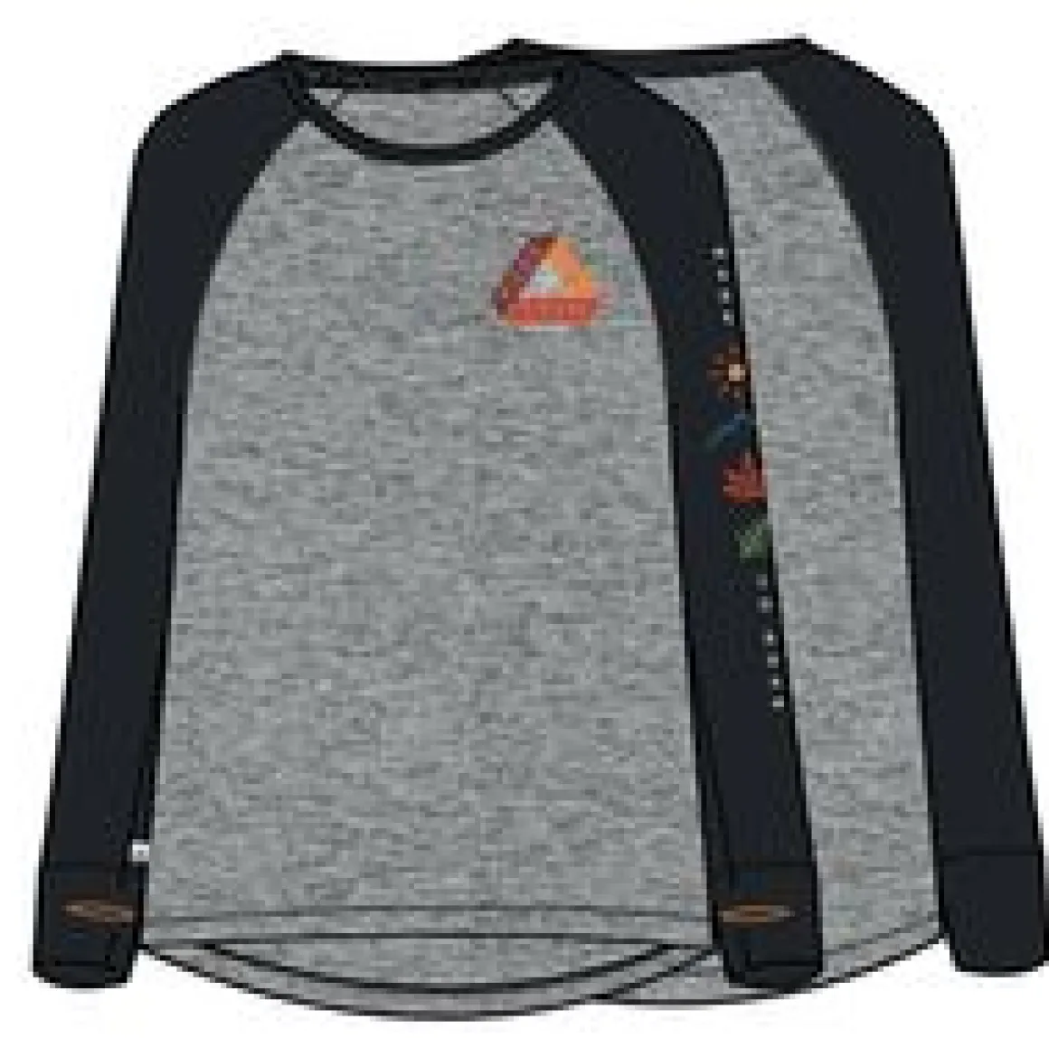 Atlantis Recycled Base Layer Long Sleeve T-Shirt - Black/Grey Marl