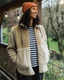 Awaken Recycled Deep-Pile Sherpa Fleece - Feather/Biscuit