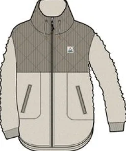 Awaken Recycled Deep-Pile Sherpa Fleece - Feather/Biscuit