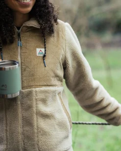 Awaken Recycled Deep-Pile Sherpa Fleece - Feather/Biscuit