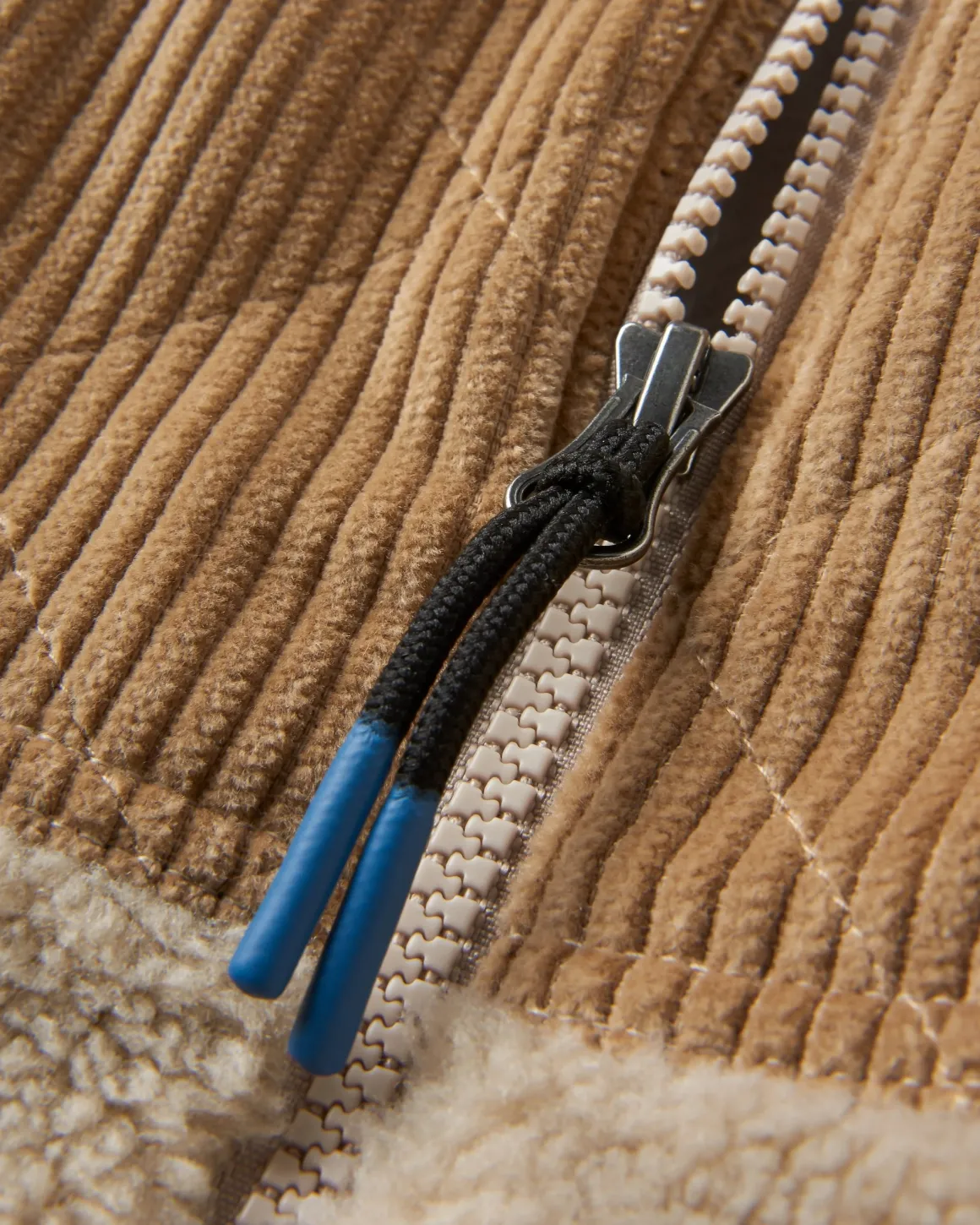 Awaken Recycled Deep-Pile Sherpa Fleece - Feather/Biscuit