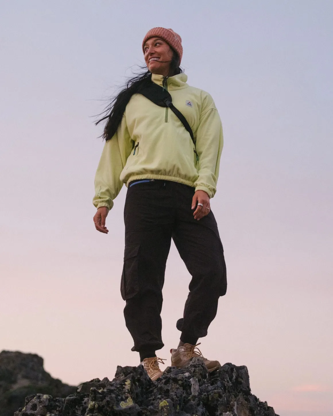 Ayla Recycled Micro Polartec Fleece - Soft Lime Juice