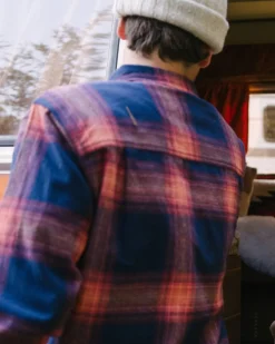 Backcountry Long Sleeve Check Shirt - Rich Navy/ Red Ochre Check