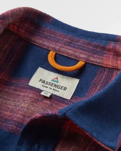 Backcountry Long Sleeve Check Shirt - Rich Navy/ Red Ochre Check