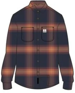 Backcountry Long Sleeve Check Shirt - Rich Navy/ Red Ochre Check