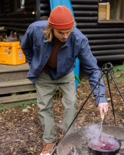 Backcountry Long Sleeve Flannel Shirt - Rich Navy/Birch