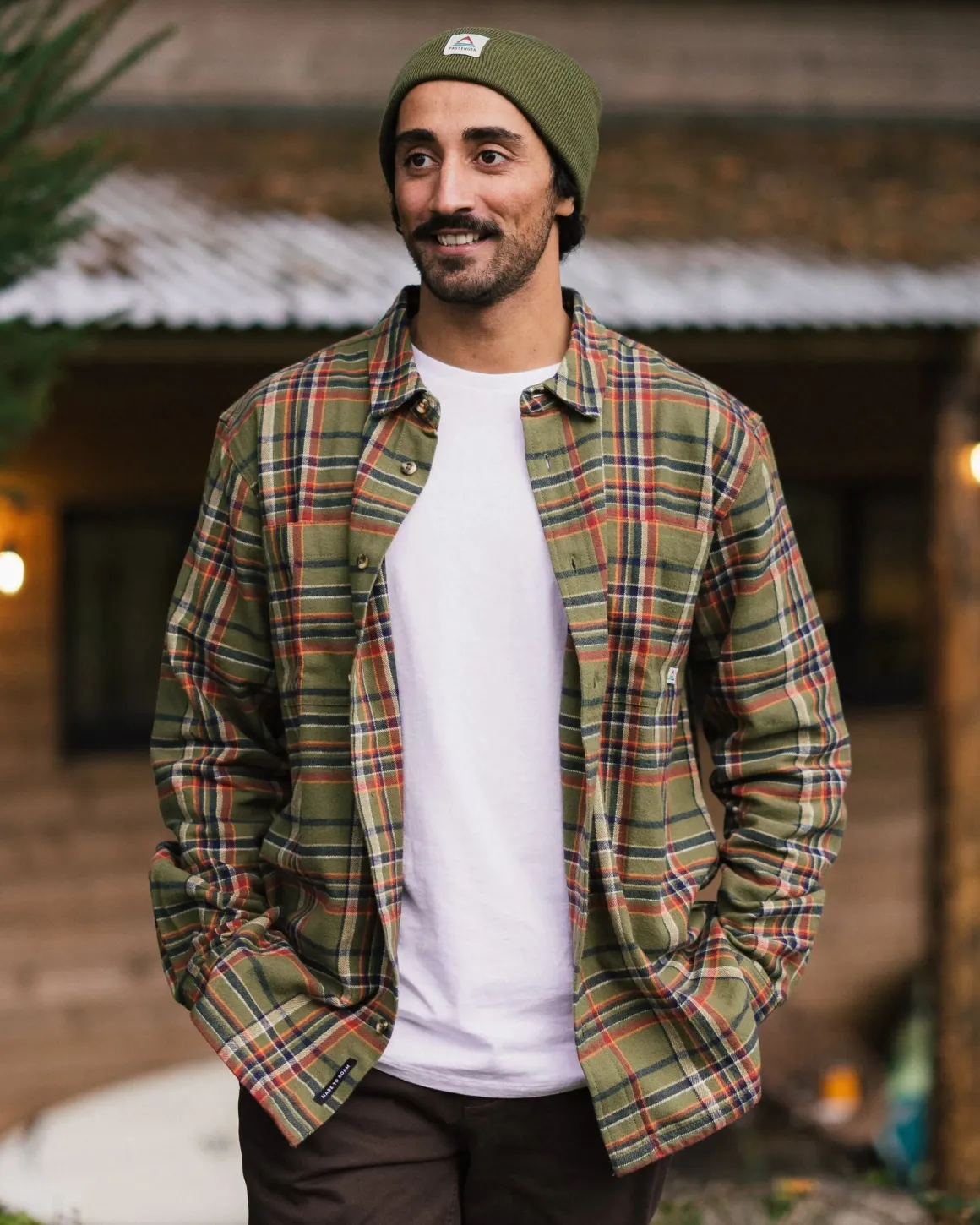 Backcountry Long Sleeve Shirt - Khaki Green Check