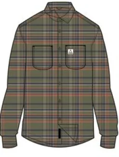 Backcountry Long Sleeve Shirt - Khaki Green Check