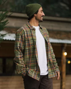 Backcountry Long Sleeve Shirt - Khaki Green Check