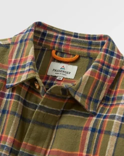 Backcountry Long Sleeve Shirt - Khaki Green Check