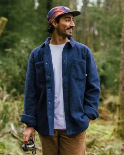 Backcountry Recycled Sherpa Fleece Long Sleeve Shirt - Rich Navy