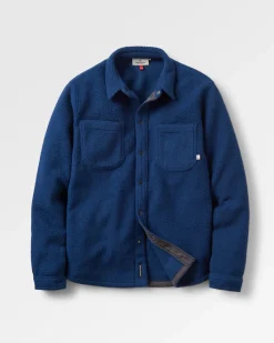 Backcountry Recycled Sherpa Fleece Long Sleeve Shirt - Rich Navy